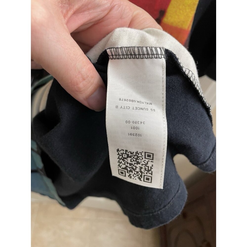 True Religion Shirt Mens Large Black Sunset City Allover Print Los Angeles Retro - Picture 8 of 9